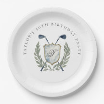 Elegante klassische Monogramm-Golf-Wappen-Geburtst