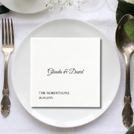 Elegante klassische Personalisierte Hochzeit Serviette