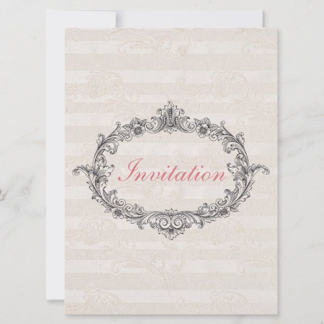 Elegante klassische Personalisierte Hochzeitseinla Einladung (Vorderseite)