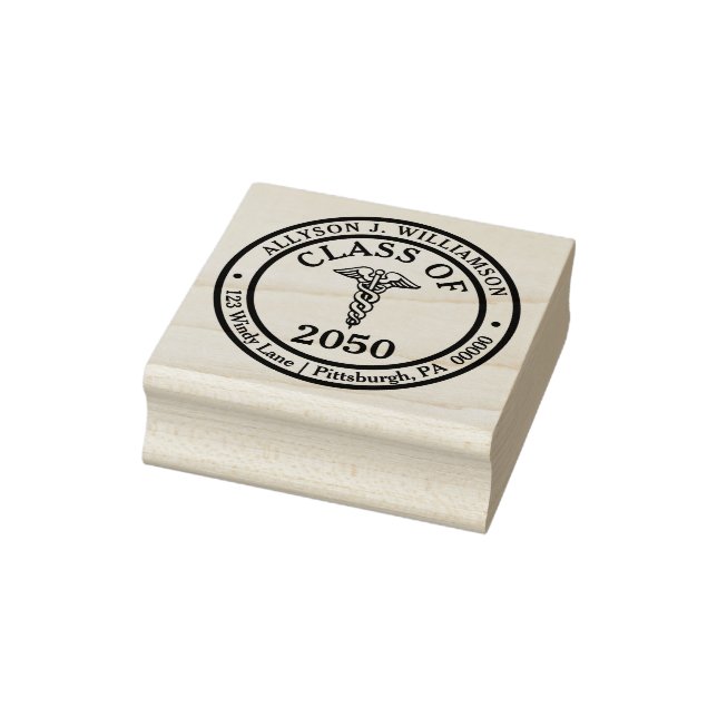 Elegante klassische Rücksendeadresse des medizinis Gummistempel (Stempel)
