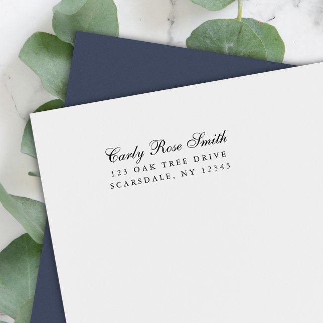 Elegante Klassische Rücksendeadresse Permastempel (Von Creator hochgeladen)