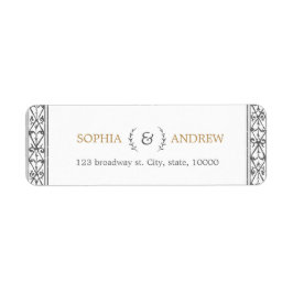 Elegante klassische rustikale Vintage Rücksendeadr