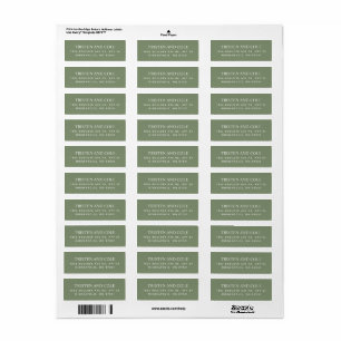 Elegante klassische Sage Green Rücksendeadresse