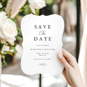 Elegante klassische Save-the-Date-Ankündigungskart Einladung