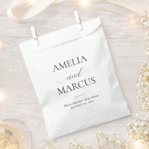 Elegante klassische Schrift Kalligrafie Hochzeit Geschenktütchen