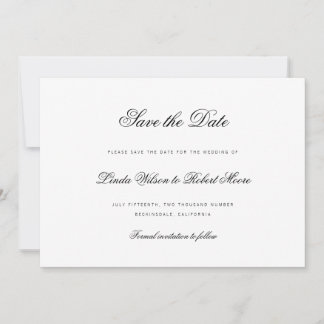 Elegante klassische Schriftart Traditionell Save The Date