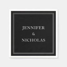 Elegante klassische Schwarz-Weiß-Hochzeit