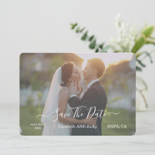 Elegante klassische schwarze und weiße Kalligrafie Save The Date