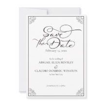 Elegante klassische schwarze und weiße Kalligrafie