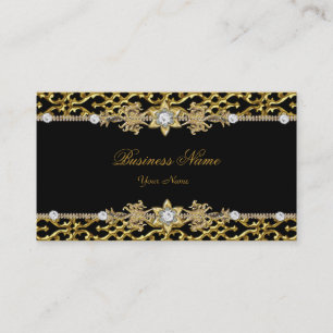 Elegante Klassische Silber-Schwarze Diamant 3 Visitenkarte