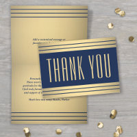 Elegante klassische Streifen Navy Blue und Gold ge