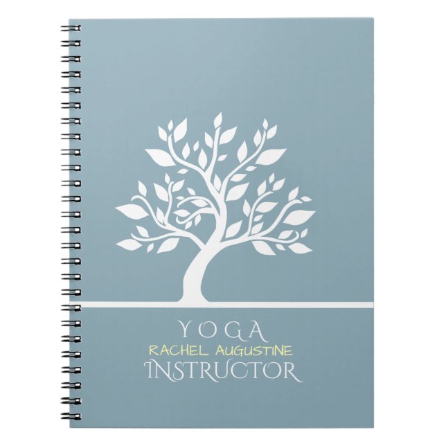 Elegante klassische Tree YOGA Studio Massage Thera Notizblock (Vorderseite)