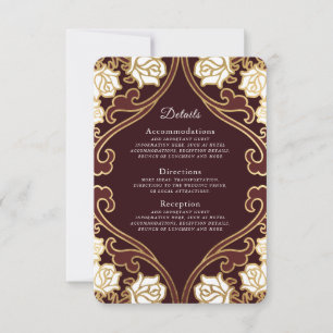 Elegante klassische viktorianische Hochzeit Detail RSVP Karte