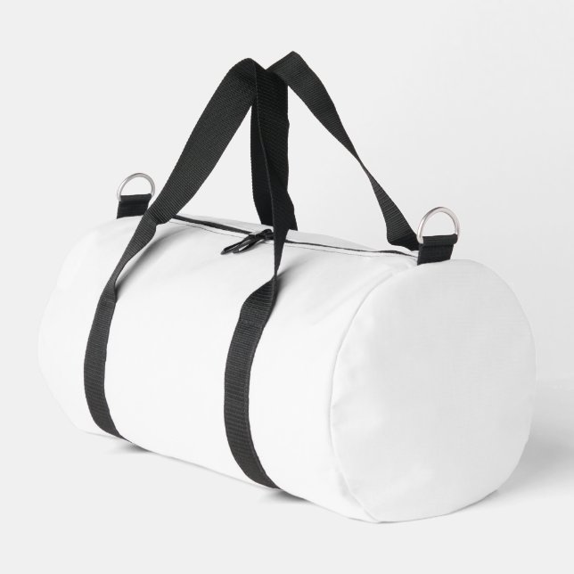 Elegante klassische Weiße Leinwand - Reise und Spo Duffle Bag (Linke Seite)