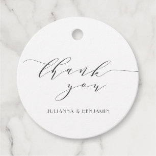 Elegante klassische White Art Deco Hochzeit Vielen Geschenkanhänger