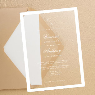 Elegante klassische White Border Wedding Acryleinladungen