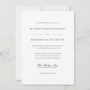 Elegante, klassische White Wedding mit UAWG Einladung