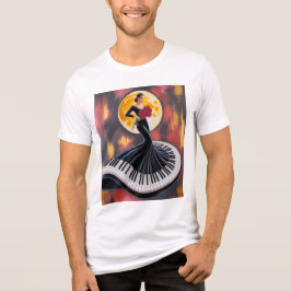 Elegante Klaviermusik Frau Art Design Tri-Blend Shirt