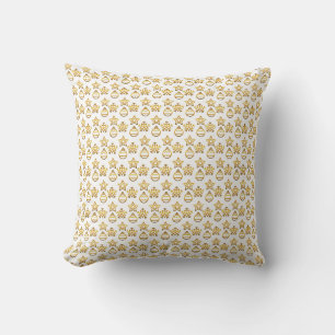 Elegante kleine goldene Weihnachts-Vektoren auf We Kissen