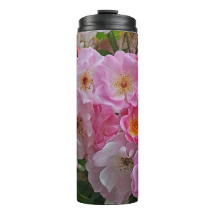 Elegante kleine rosa Rosen Thermosbecher