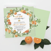 Elegante Kleine Süsse Citrus Orange Wassercolor Ba