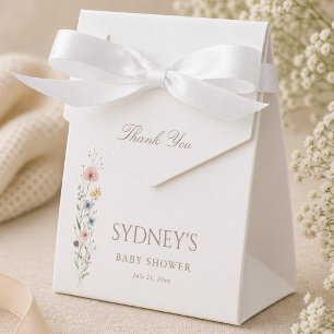 Elegante kleine Wildblumen-Blumen-Baby-Party Geschenkschachtel
