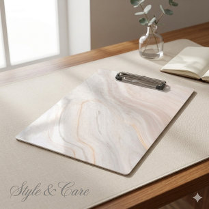 Elegante Klemmmappe mit rosa Marmorbeschichtung St Klemmbrett