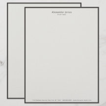 Elegante Kohle-Rand Minimalist Professional