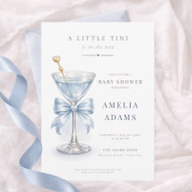 Elegante Kokette Tini Martini Baby Shower Einladun