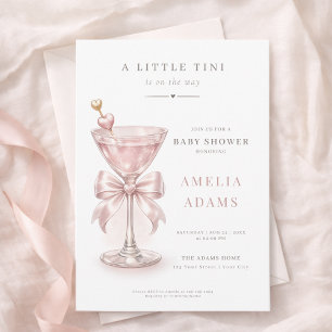 Elegante Kokette Tini Martini Baby Shower Einladun Einladung