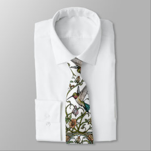 Elegante Kolibri-Kunst botanisch boho chic Krawatte