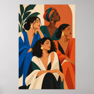 Elegante kollektive farbenfrohe moderne Wandkunst Poster