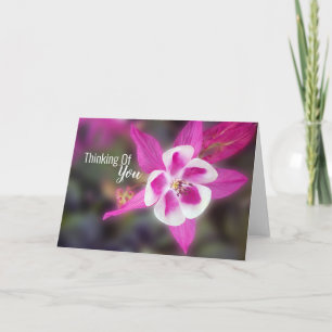 Elegante Kolumne rosa Denken Karte