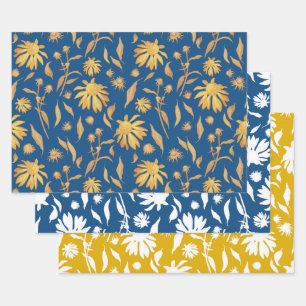 Elegante Konferenzen in Blau und Gelb Geschenkpapier Set