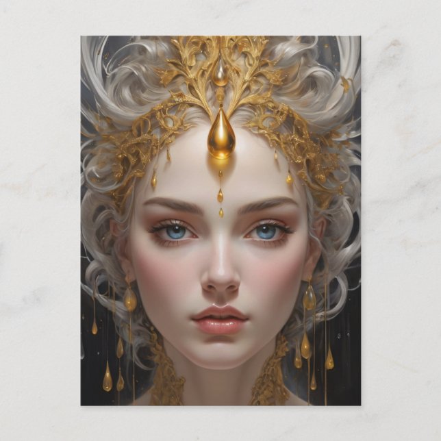 Elegante Königin eines Fairylands Postkarte (Vorderseite)