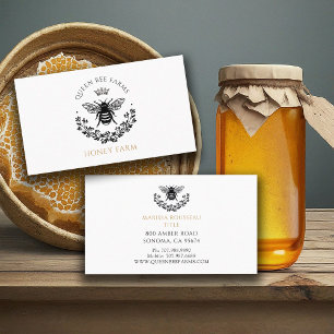Elegante Königin-Honigbiene Schwarz Gold Visitenkarte