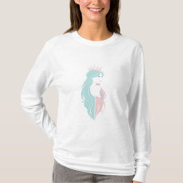 "Elegante Königin mit Krone" Pastelldesign T-Shirt