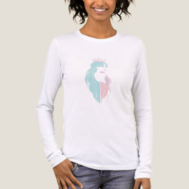 "Elegante Königin mit Krone" Pastelldesign Tri-Blend Shirt