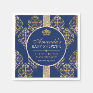 Elegante königliche Prinz-Baby-Party Serviette