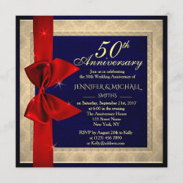 Elegante Königsblauer Hochzeitsfeier Einladung