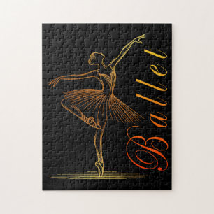 Elegante Kontur eines Darstellenden Ballerina