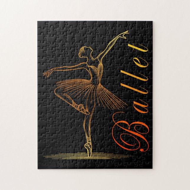 Elegante Kontur eines Darstellenden Ballerina (Vertikal)