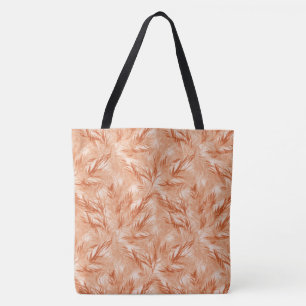 Elegante Korallen-Palmenblatt große Schultertasche Tasche