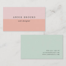 Elegante Korallen Rose Sage Minimalistisch Persona