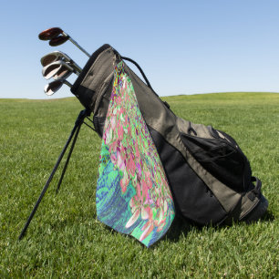 Elegante Korallen und Chartreuse Limelight Hydrang Golfhandtuch