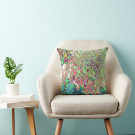 Elegante Korallen und Chartreuse Limelight Hydrang Kissen