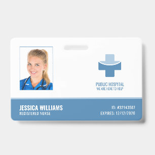 Elegante Krankenpfleger-RN-Medizinpersonal-ID Ausweis
