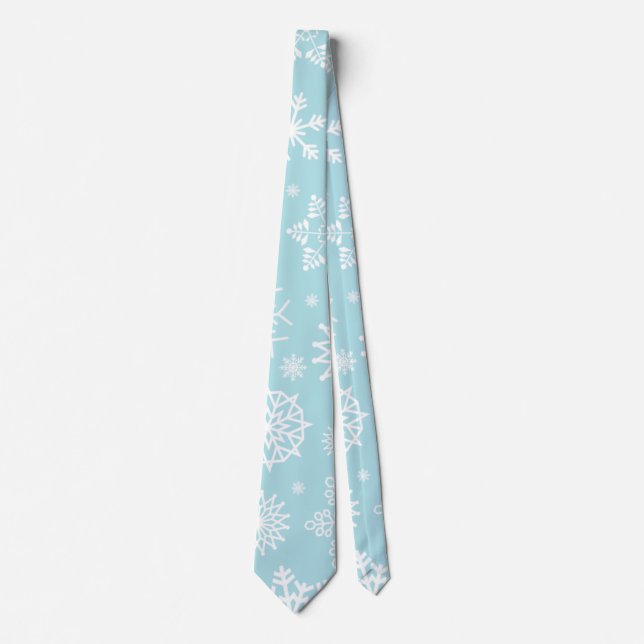 Elegante Krawatte der Weihnachtsschneeflocke-| (Vorderseite)