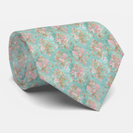 Elegante Krawatte in Rosa und Türkis