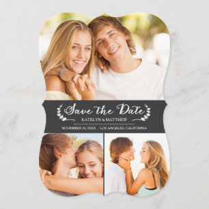 Elegante Kreidetafel-Hochzeit-Save-the-Date-Karte Save The Date